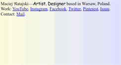 Desktop Screenshot of maciejratajski.com