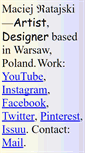 Mobile Screenshot of maciejratajski.com